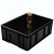箱大王 Xdc-01  防静电周转箱 黑色塑料收纳箱零件盒 4号410*305*155无盖