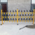 电力施工安全护栏玻璃钢绝缘移动伸缩围栏道路警示隔离栏栅栏围挡 黑黄1.2米高8米长