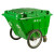 鲁识 物业400升户外垃圾桶带盖大号商用小区环卫保洁清运车手推收纳桶 400L垃圾车(绿色)带盖