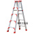 梯子折叠伸缩铝合金人字梯工程梯多功能伸缩楼梯梯子 加强款-1.5米加厚