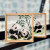 蜀绣双面绣熊猫原木摆件手工刺绣商务会议中国特色礼物送老外出国 蜀绣原木熊猫一二