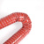 红色高温风管耐300度硅胶硫化防火通风管玻璃纤维布伸缩钢丝软管 279mm 一根4米