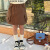 艾摩贝贝童裙女童斜纹棉布半身包臀裙子儿童韩版洋气口袋工装短裙 咖色 90cm