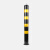 短云 警示柱防护栏杆分道路地桩固定桩隔离柱路障铁立柱防撞柱 100cm加厚黑黄固定