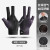 专业台球手套轻薄透气三指露指手套斯诺克桌球防滑手套 XG67黑紫（单只） 均码 M