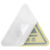 玛仕福 医疗废物警示贴 PVC三角形机械设备安全标示牌墙贴8*8cm