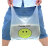 兰诗DA4100手提塑料超市购物打包袋背心垃圾袋笑脸袋 3丝18cm*30cm(100个/捆) 5捆装
