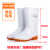 大码白色雨鞋食品厂工作雨靴防滑食品卫生靴防油加绒加棉保暖水鞋 508中筒白色 标准码 39