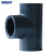海斯迪克 HKW-186 PVC给水管三通 90-200mm等径接头配件 90mm灰色