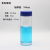 高硼硅大口蓝盖试剂瓶广口玻璃瓶化学样品密封瓶耐高温玻璃瓶 透明直筒700ml+四氟垫 加厚普料玻璃