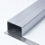 宽选工品 铝合金压线槽方形线槽 明装方形线槽铝合金线槽1米价 20*20