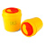 庄太太【圆形2L】黄色塑料垃圾桶圆形一次性 医疗利器盒 锐器桶