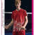 胜利羽毛球服马来西亚大赛服男女短袖团队比赛运动训练服定工作服 2021/A男红色上衣+901红裤 2XL