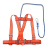 宏建 HJ 三点式作业安全带 区域限制施工户外工人涤纶安全绳橘红色 2米 单小钩