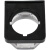 22mm按钮保护罩翻盖开关防护座方形孔标识牌背扣式黑色平钮带弹簧 按钮透明平钮床包22mm