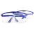 谋福 8577 护目镜 透明劳保实验室旅游骑行工地防护眼镜( 防雾蓝边款 3件装)