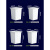 定制方形陶瓷蓄水池厨房水缸厨柜嵌入式储水罐灶台水桶石板台水槽 SG-01 46*48*52cm