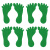 玛仕福 脚印地贴绿色（1对） 幼儿园学校防水耐磨脚丫贴纸6*12cm