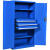 墨申重型工具柜双开门五金工具柜车间挂钩柜加厚铁皮储物柜零件定 内一抽带挂板(蓝白)