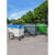 塑料环卫垃圾车 大型垃圾桶小区物业学校手推保洁清运车环卫车定制 蓝盖白桶