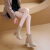 曼蔷法式白色小短靴女2023年秋冬新款高跟鞋瘦瘦靴粗跟方头马丁靴 黑色[精品升级版] 34 标准码