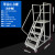 货梯 登高车仓库移动登高梯货架库房可移动平台梯子轮子超市理货车定制MYFS 平台高度1.5米6步-蓝色0.6宽 STDGC15