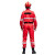 瑞可特 RSF198 消防服套装 应急长袖工作服 户外地震水上救援服 上衣加裤子加腰带红色 XL码 
