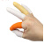 一次性乳胶工业手指套劳保美容美甲防尘防滑耐磨橡胶手指套 橙色中码100个/包