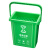 冠峰 15L圆桶带漏网绿色 带滤网手提垃圾分类垃圾桶厨余茶渣干湿分离GNG-494