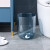 垃圾桶客厅亚克力PET透明厕所厨房创意大容量办公室卧室纸篓 12L透明款+50只垃圾袋 默认发渣