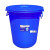 定制适用大号垃圾桶户外塑料酒店餐厨工业商用圆形带盖大容量收纳 22型+盖(蓝色红色随机发)
