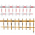 双层栅栏闸杆 拦车杆蓝卡小区停车场胶条杆10*5八角铝合金杆 栅栏6米黄/白