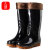 久瑞 JZH09 冬季防滑雨靴 户外防水胶鞋套鞋 黑色高筒(加绒) 44 
