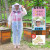 防蜂服养蜂衣全套夏季防蜜蜂衣服透气网纱半身蜂衣空调连体防护服 白色空调半身衣单钢圈设计 L