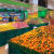 超市水果店展示架货架中岛陈列塑料折叠筐水果蔬菜框折叠周转箱框 黑色 60cmx40cmx22cm