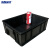 海斯迪克 HKW-71 防静电周转箱 电子元件盒物料盒黑色塑料收纳箱 4号410*305*155无盖