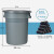 定制圆形垃圾桶商用大容量带轮子大号户外环卫厨房餐饮泔水桶 80L【不带滑轮】+50只垃圾袋