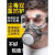 代尔塔（DELTAPLUS）防毒口罩面具全面罩工业防尘喷漆专用防护罩面罩粉尘二手烟呼吸 防尘毒套装+防雾大眼罩+30片滤
