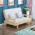 萌依儿折叠沙发床两用木制简易靠背1.5米简易可折叠简约沙发长椅欧式的 配'套150沙发垫2公分椰棕