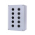 定制定制铸铝防水控制盒金属按钮盒开关急停操作盒工业防爆铸铝盒 六孔双排(188*120*78)