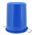 中典 YJ-E131 带盖金属提手大水桶 工业环卫物业垃圾桶 100L蓝色