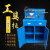 工具柜 加厚铁皮柜重型工具箱车间工地双开门储物柜子 蓝色 双门双锁加厚款+挂板