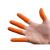 乳胶手指套劳保耐磨加厚防滑橡胶护指套一次性纹绣手指保护套高弹 橙色L码50只加厚防滑