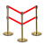 众九 双层加厚隔离带伸缩护栏一米线不锈钢隔离杆围栏排队安全警戒线隔离线 3米钛金色
