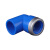 联塑（LESSO）内丝弯头(带不锈钢箍)PVC-U给水配件蓝色 dn20XRC1/2＂