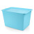 塑料收纳箱有盖整理箱桌面储物箱玩具杂物内衣物品品收纳盒定制 蓝色 带盖 中号41*27.5*14cm