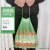 e洁  抽绳垃圾袋50*55cm自动收口塑料袋手提环卫清洁厨卫办公分类加厚绿色DT105055-57-2包