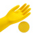 乳胶手套加厚牛筋工业劳保手套橡胶手套清洁家用洗碗手套特厚100g 米色 XL