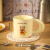 YUYOU可爱陶瓷马克杯卡通大容量办公室家用情侣咖啡杯早餐牛奶杯漱口杯 蓝色 401-500ml