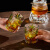 绿昌明高硼硅玻璃耐热耐冷水杯沏茶饮料威士忌酒杯彩色椰树杯 椰树杯 300ml